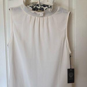 Vince Camuto ruffle neck sleeveless SIZE Medium